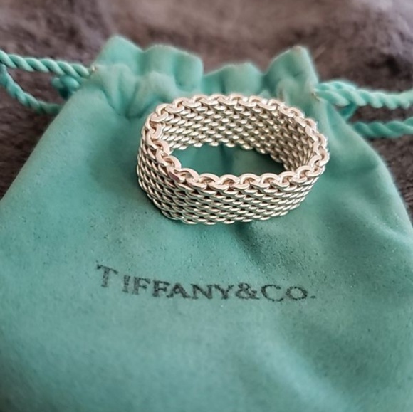 Tiffany & Co. Sterling Mesh Ring - Picture 1 of 2